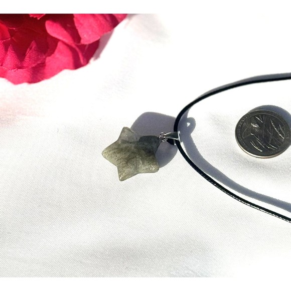 Labradorite Star Shaped Pendent Green Reiki Healing - Picture 6 of 12